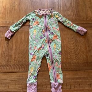 Little Sleepies Pastel Floral Kids Footie